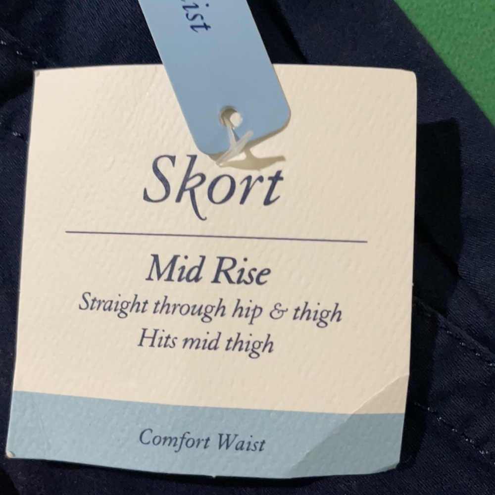 Croft & Barrow Skort Skirt For Women Sz 14 Petite Stretch Navy Blue Color, NWT - Picture 6 of 10